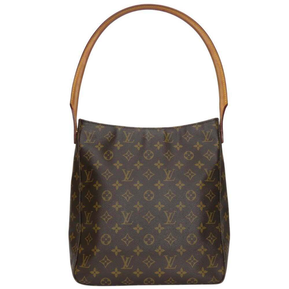 LOUIS VUITTON Brown Monogram Leather Looping GM Shoulder Bag